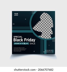 Black Friday promotional banner template, social media post template, sell banner