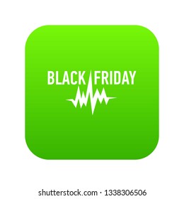 Black friday pulse icon. Simple illustration of black friday pulse vector icon for web