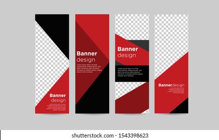 black Friday red and black abstract background banner. Collection banner design