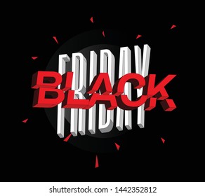 Black Friday Black and Red Banner