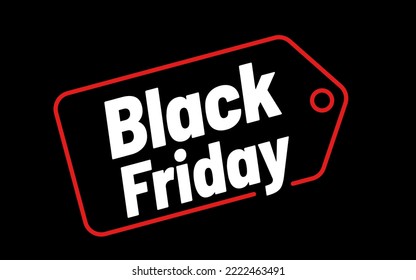 black friday red label vector template