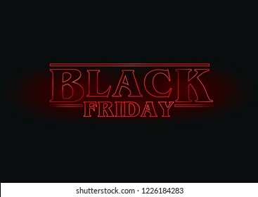 BLACK FRIDAY RED SIGN CONCEPTUAL DESIGN, SALES POSTER