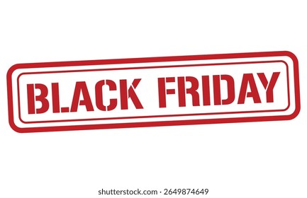 BLACK FRIDAY roter Stempel Textvektor, Gummistempel