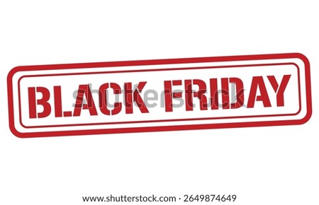 BLACK FRIDAY red stamp text vector, rubber stamp