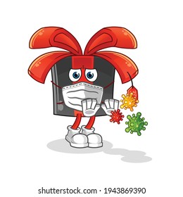 black friday refuse viruses cartoon. cartoon mascot vector