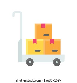 black Friday related to trolley  of gift vector to flat design