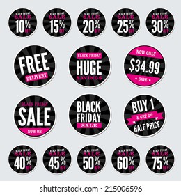 Black Friday Retail Stickers 