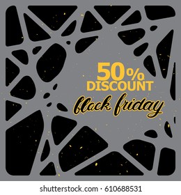 Black Friday retail tag template. Vector illustration