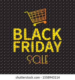 Black friday retro background with text - Vector illustration