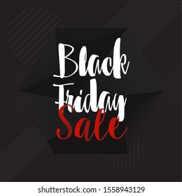 Black friday retro background with text - Vector illustration