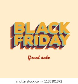 Black friday retro poster.