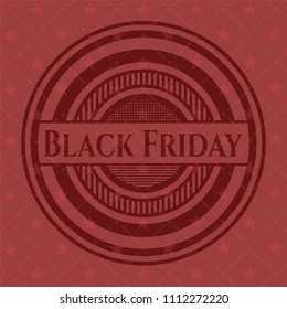Black Friday retro style red emblem