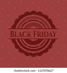 Black Friday retro style red emblem