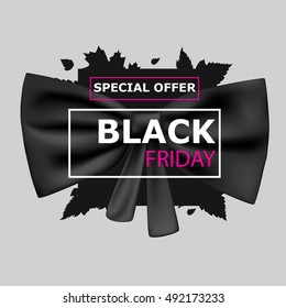 Black Friday with black ribbon