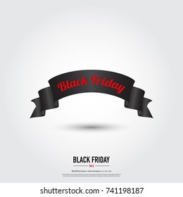 Black Friday ribbon banner ,sale concept,vector eps10.