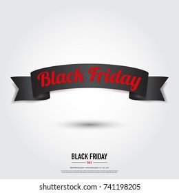 Black Friday ribbon banner ,sale concept,vector eps10.