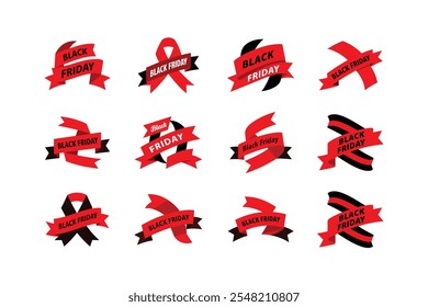 Black Friday Ribbon Bundle Bold Banners 