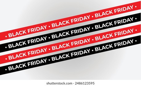 Black Friday ribbon vector art template design with white background Elegant savings await in this exclusive Black Friday design!