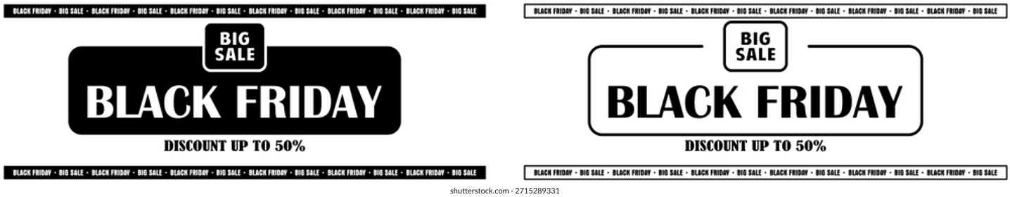 Cintas negras del viernes. cintas negras y cintas con el texto en un fondo transparente. Viernes Negro gran Anuncio de venta.