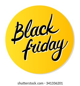 Black Friday round icon