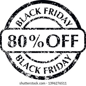 Black Friday rubber stamps. 29 November Black Friday Sale grunge stamp isolated on white background. Vector illustration