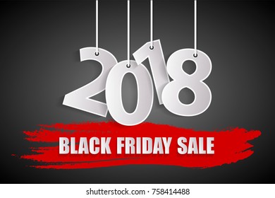 Black friday sale 2018 concept. Vector illustration