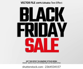 Black friday Sale 3D editable text effect