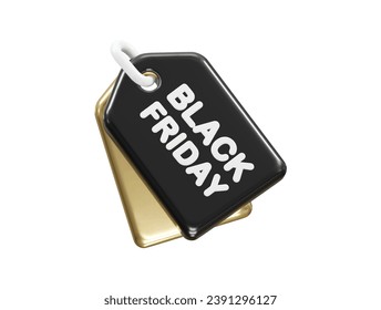 Black Friday sale 3d rendering icon illustration 