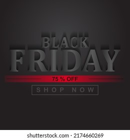 Black friday sale 3D vector template design illustration