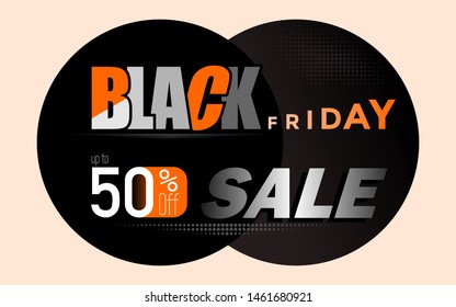 Black Friday Sale up to 50% Off illustration - Vector