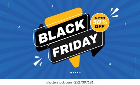 Black Friday Sale Up to 50% Off Shop Now with Exclusive Offers Get Eye-Catching Banner Templates Featuring Red, Orange, Black, White, Blue Element Shapes and Sale Backgrounds for Maximum Impact