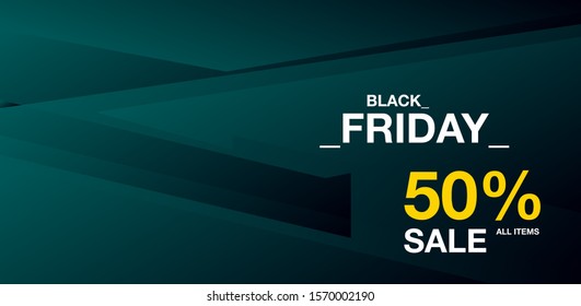 Black Friday sale 50% promotion poster, flyer, banner, website, story, and social media template.vector in eps10