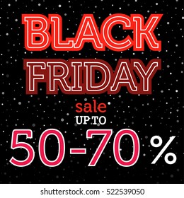 Black Friday sale up to 50to70% .vector