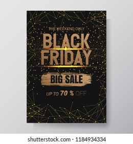 Black Friday Sale Abstract Background. Vector flyer with trend design.vector illustration. Eps 10