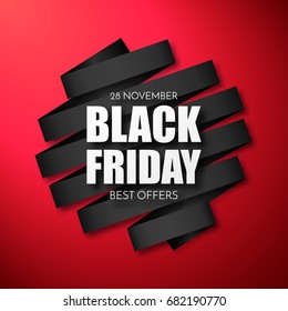 Black Friday Sale Abstract Background. Vector Banner.