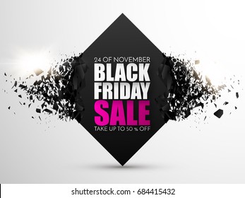 Black Friday Sale Abstract Background. Vector Banner.
