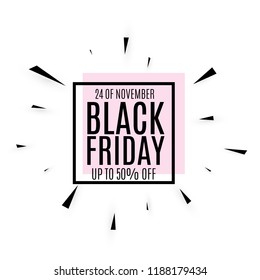 Black Friday Sale Abstract Background.Black Friday. Web banner, logo, emblem and label. Vector Banner with explosion effect.