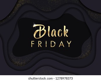 Black Friday Sale abstract banner template design. Banner with explosion effect. Vector illustration, Background, label, black sale.