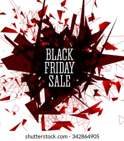 Black Friday Sale Abstract Explosion Background. Vector illustration.