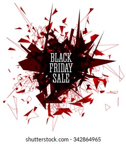 Black Friday Sale Abstract Explosion Background. Vector illustration.