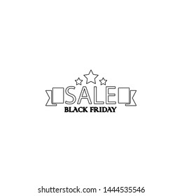 Black Friday Sale Abstract icon. Element of black friday for mobile concept and web apps icon. Outline, thin line icon for website design and development, app development