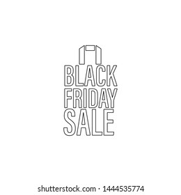 Black Friday Sale Abstract icon. Element of black friday for mobile concept and web apps icon. Outline, thin line icon for website design and development, app development