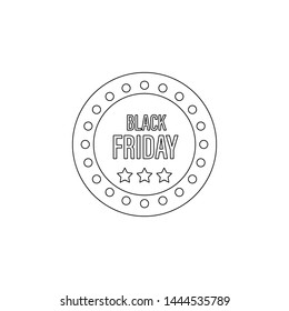 Black Friday Sale Abstract icon. Element of black friday for mobile concept and web apps icon. Outline, thin line icon for website design and development, app development - Shutterstock ID 1444535789