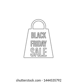 Black Friday Sale Abstract icon. Element of black friday for mobile concept and web apps icon. Outline, thin line icon for website design and development, app development