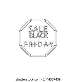 Black Friday Sale Abstract icon. Element of black friday for mobile concept and web apps icon. Outline, thin line icon for website design and development, app development - Shutterstock ID 1444537439