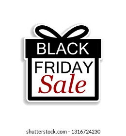 Black Friday Sale Abstract sticker icon. Elements of black friday in color icons. Simple icon for websites, web design, mobile app, info graphics