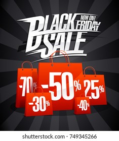 Black friday sale advertising poster concept