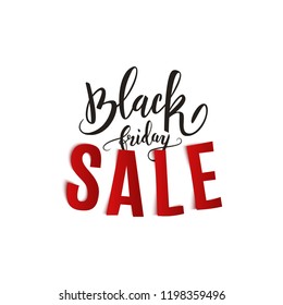 Black friday sale advertising vector illustration, discount, special offer