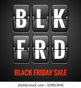 Black friday sale, analog flip clock design. EPS 10 vector file included