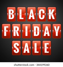 Black friday sale, analog flip clock design. EPS 10 vector file included